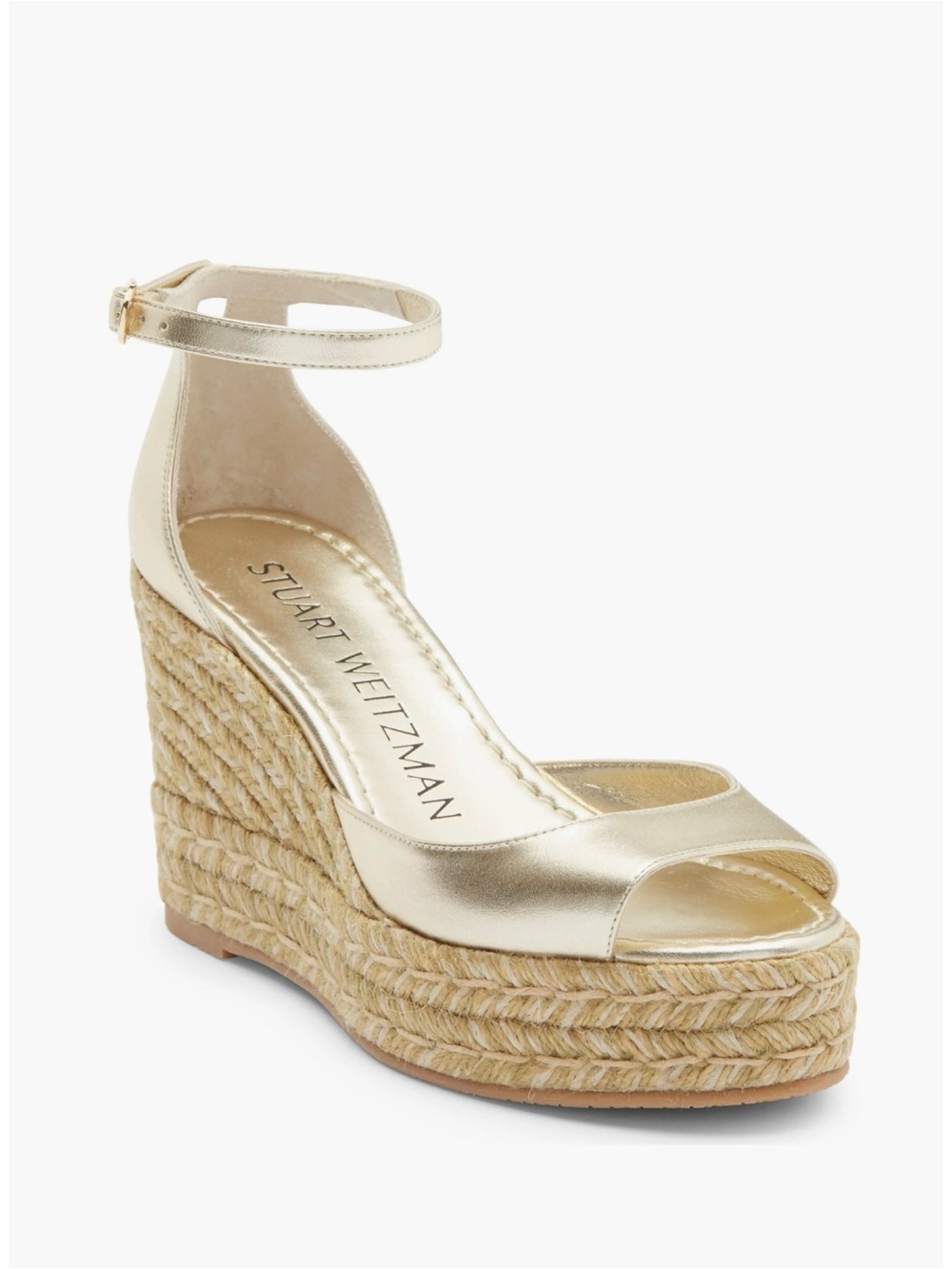 New Stuart Weitzman Distia Espadrille Wedge Sandal Sz 10